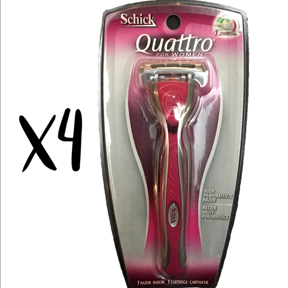 Schick Quattro Aloe 4 Pack Razors Shave